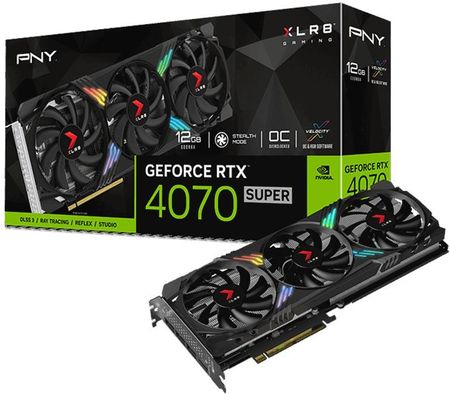 Pny GeForce RTX 4070 XLR8 EPIC-X RGB Triple OC 12GB GDDR6X (VCG4070S12TFXXPB1O)