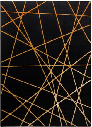 Dywan Rug Lu Mosse Artdeco Black+Gold 80x150