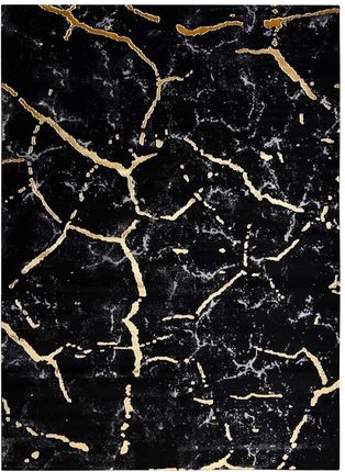 Dywan Rug Lu Mosse Marble4 Black+Gold 140x190