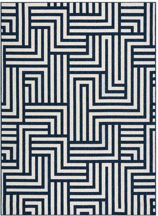 Dywan Rug Lu Wink Maze Cream+Blue 120x170