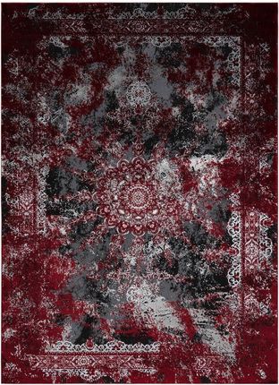 Dywan Rug Lu Lean Rosette Red+Anthracite 120x170