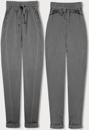 Spodnie damskie dzianinowe typu chino szare (3589.09X)