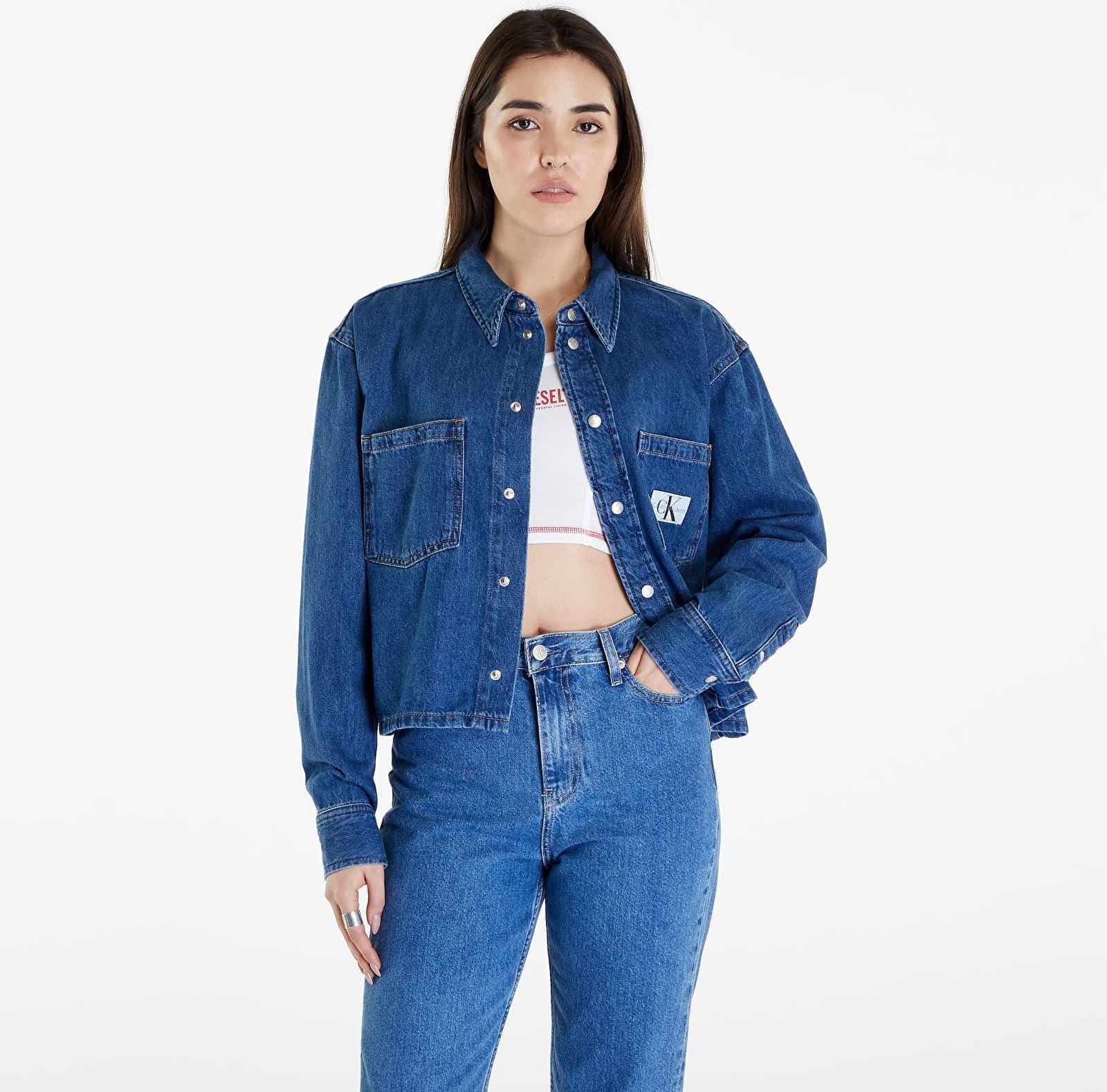 Calvin Klein Jeans Cropped Dad Denim Shirt Denim Medium Ceny I Opinie calvin-klein-jeans-cropped-dad-denim-shirt-denim-medium-ceny-i-opinie