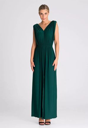 Zielona sukienka na ramiączkach na wesele (Zielony, S/M)