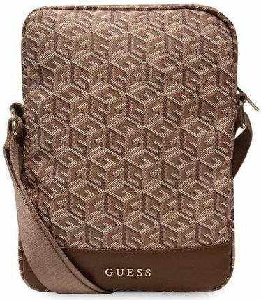 Guess GCube Stripe Tablet Bag - Torba na tablet 10" (Brązowy)