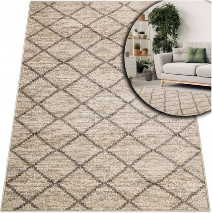 Toda-Carpets Modne Dywany Do Salonu Adventure Fryz Brązowy Kremowy Nowoczesny 80x150