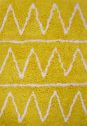 Toda-Carpets Puszysty Dywan Dziecięcy Shaggy Velvet Żółty Dywany Do Salonu 160x220