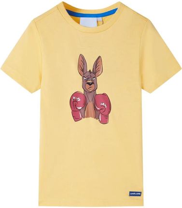 Koszulka dziecięca z krótkimi rękawami, żółta, 128