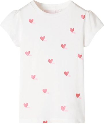 Koszulka dziecięca z krótkimi rękawami, ecru, 104