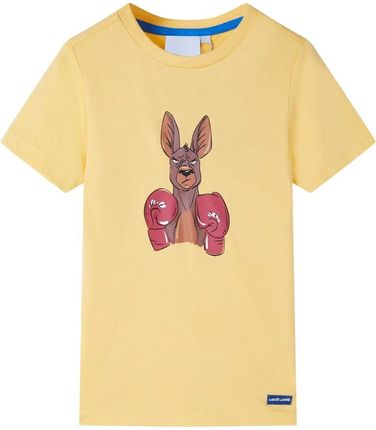 Koszulka dziecięca z krótkimi rękawami, żółta, 140
