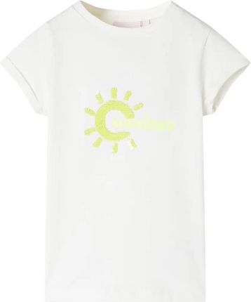 Koszulka dziecięca z krótkimi rękawami, ecru, 116