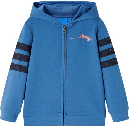 Bluza dziecięca z kapturem i suwakiem, deskorolka, niebieska, 116