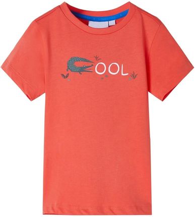 Koszulka dziecięca z krótkimi rękawami, jasnoczerwona, 116