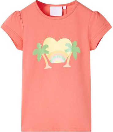 Koszulka dziecięca, koralowa, 116