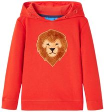 Bluza dziecięca z kapturem, czerwona, 104