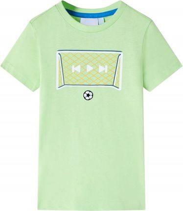 Koszulka dziecięca z krótkimi rękawami, limonkowa, 128