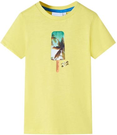 Koszulka dziecięca z krótkimi rękawami, żółta, 116