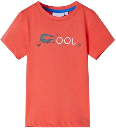 Koszulka dziecięca z krótkimi rękawami, jasnoczerwona, 104