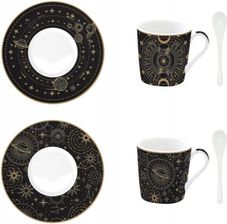 Easy Life Filiżanki Do Espresso Porcelanowe Ze Spodkami I Łyżeczkami Atmosphere Celestial 100 Ml 2 Szt. (8808594)