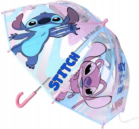 Parasolka Parasol przeciwdeszczowy dziecięcy transparentny Stitch