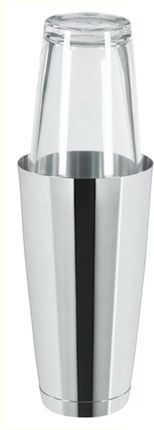 Cilio Premium Shaker Barmański Do Drinków I Koktajli Ze Stali Nierdzewnej Ze Szklanką Bar Professional Boston 0,8 (Bpr800In)