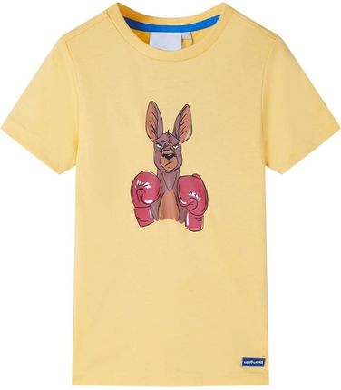 Koszulka dziecięca z krótkimi rękawami, żółta, 104