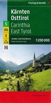 Korutany - Východní Tyrolsko 1:200 000 / automapa + rekreační mapa neuveden