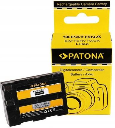 Patona Akumulator EN-EL3 1300mAh 7.4V do Nikon D50, D70, D100 Slr SD9