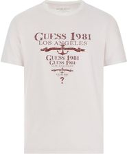 Męska Koszulka z krótkim rękawem Guess SS CN Guess 1981 Triangle Tee M4Gi27J1314-G011 – Biały