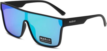 Męskie okulary przeciwsłoneczne pełne MAXAIR z filtrem UV400 Black/Green ST-MAX3C