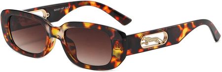 Damskie owalne okulary przeciwsłoneczne z filtrem UV400 panterka ST-FAS1B