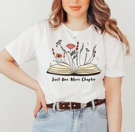 Koszulka z motywem książki dla książkocholiczki B85