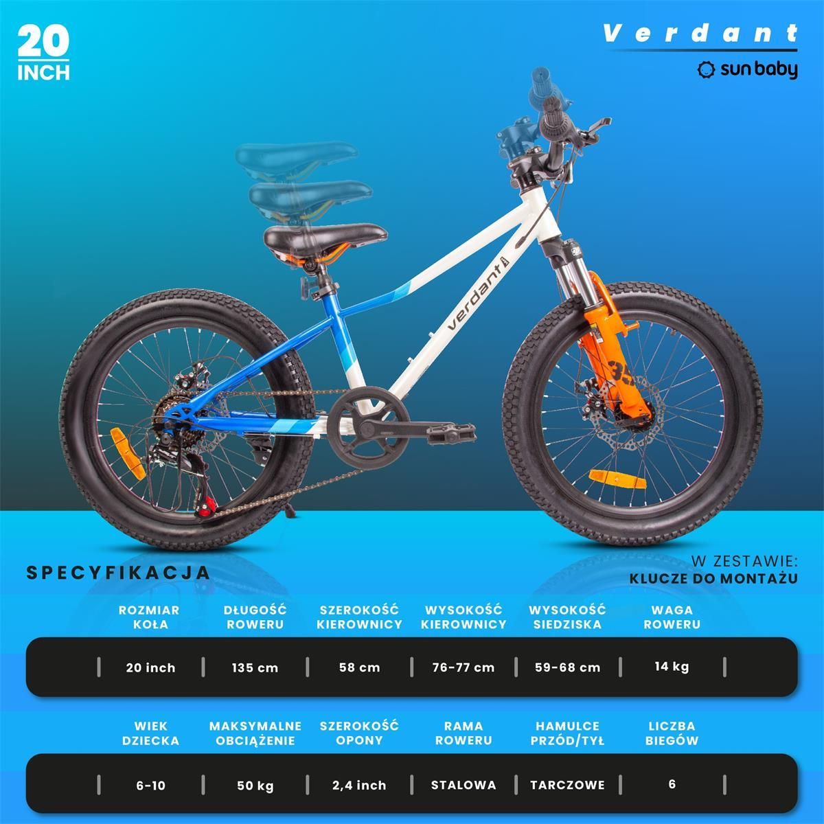 фото Велосипед гірський (MTB) Sun Baby Verdant Calix 20 White 2