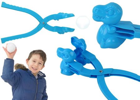 Lean Toys Śnieżkomat Do Śniegu Maszynka Robienia Śnieżek Dinozaur Niebieski