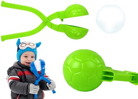 Lean Toys Śnieżkomat Maszynka Do Kulek Śnieżnych Wzór Piłki Zielona 20Cm X 5Cm