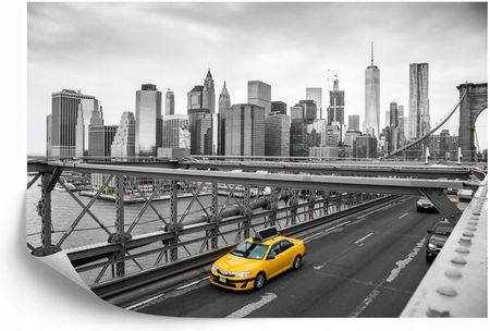 Doboxa Fototapeta Flizelina Taxi Crossing Brooklyn Bridge 254x184