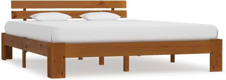 VidaXL Rama łóżka, miodowy brąz, lite drewno sosnowe, 160 x 200 cm (283182)