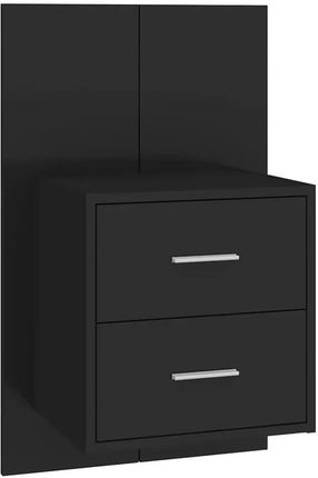 Elior Czarna wisząca szafka nocna z szufladami - Roxe (E37275VIDAXL_810991VIDAXL_810991)