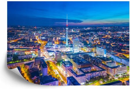 Doboxa Fototapeta Flizelina Zmywalna Berlin Z Lotu Ptaka Nocą 360x240