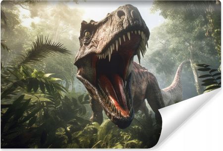 Muralo Fototapeta Dla Młodzieży Dinozaur Dżungla Abstrakcja Efekt 3D 360x240