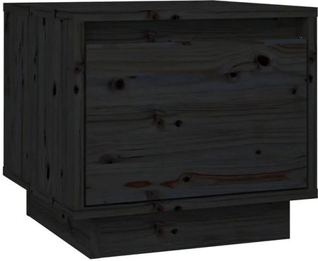Elior Czarny drewniany stolik nocny z szufladą - Povo (E35000VIDAXL_813403VIDAXL_813403)