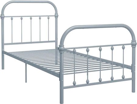 Elior Szare metalowe łózko w stylu loft 100 x 200 cm - Asal (E37691VIDAXL_284505VIDAXL_284505)