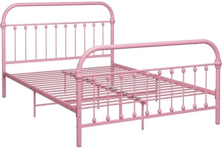 Elior Różowe metalowe łóżko w stylu loft 180 x 200 cm - Asal (E37701VIDAXL_284515VIDAXL_284515)