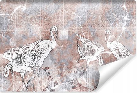 Muralo Fototapeta Żurawie Ptaki Abstrakcyjny Marmur Mozaika 270X180