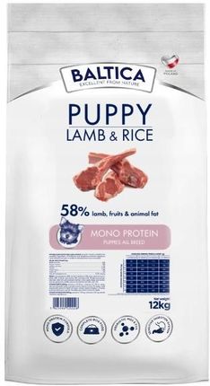 Baltica Puppy Lamb & Rice Jagnięcina Z Ryżem Dla Szczeniąt 12Kg