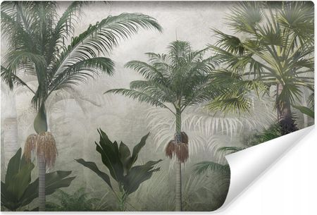 Muralo Fototapeta Drzewa Palmowe Las Tropikalne Rośliny Beton Mural 405X270