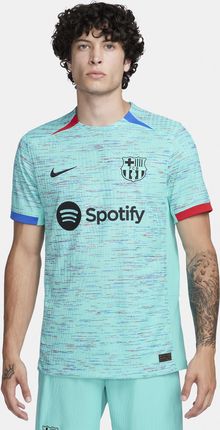 Męska Koszulka Piłkarska Nike Dri-Fit Adv Fc Barcelona Match 2023/24 Wersja Trzecia - Niebieski