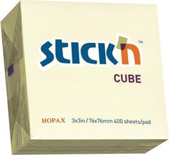 Zdjęcie Hopax Stick'N Kostka Karteczki Samoprzylepne Żółte - Dębica