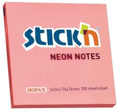 Zdjęcie Hopax Stick'N Neon Notes Karteczki Samoprzylepne Różowe - Dębica