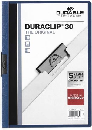 Durable Duraclip Original 30 Skoroszyt Zaciskowy A4 Granatowy